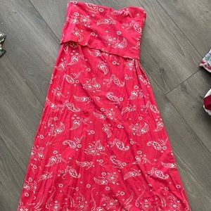 Billabong maxi dress/skirt red bandana small